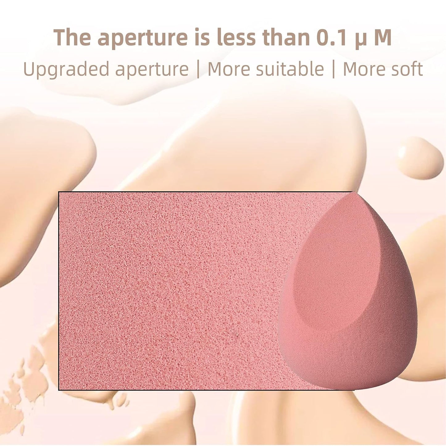 COSTICA Rose Series Makeup Sponge Set - 4 Multi-Colored Blenders for Flawless Liquid Application