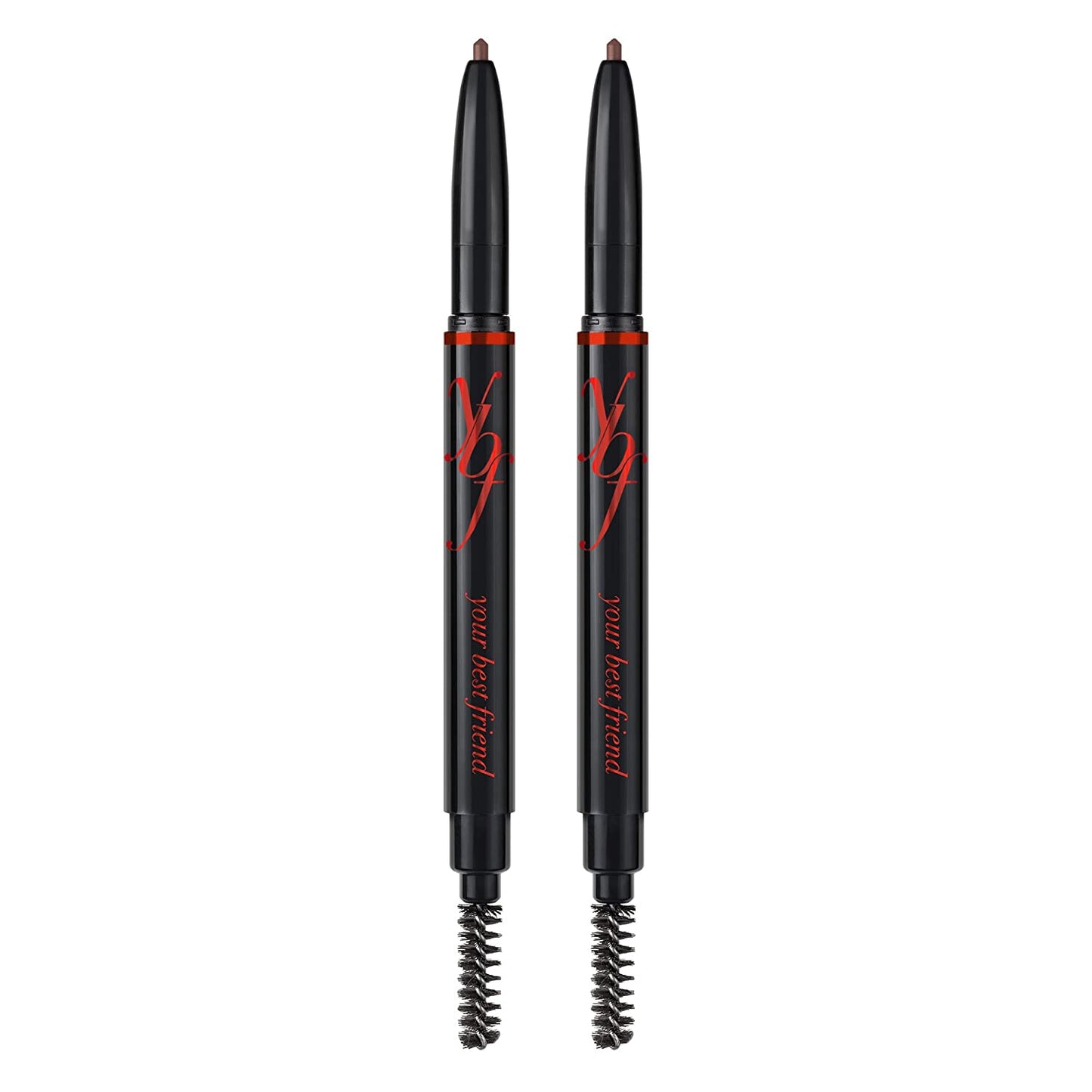 Universal Automatic Eyebrow Pencil with Spoolie Brush - Versatile Eyebrow Shaper and Filler for All Hair Colors and Skin Tones - Taupe - 2 Pack