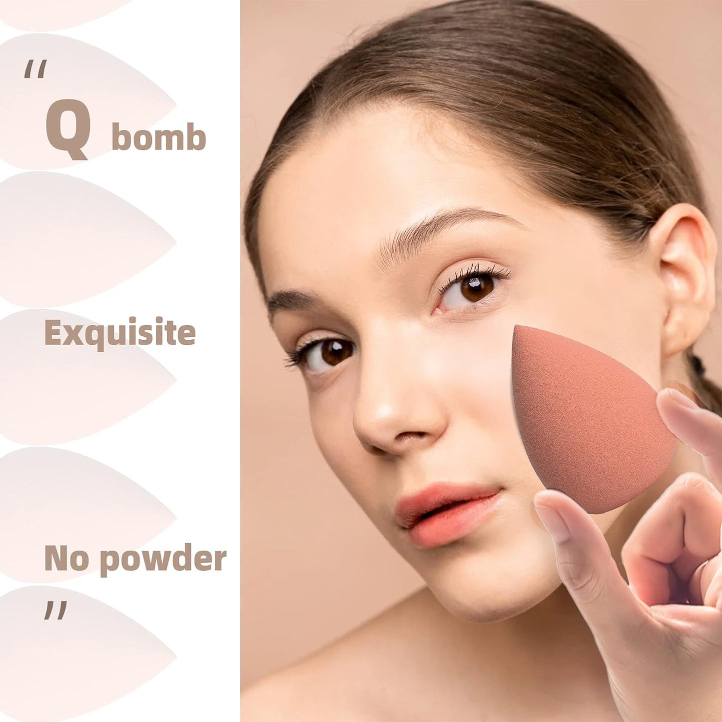 COSTICA Rose Series Makeup Sponge Set - 4 Multi-Colored Blenders for Flawless Liquid Application