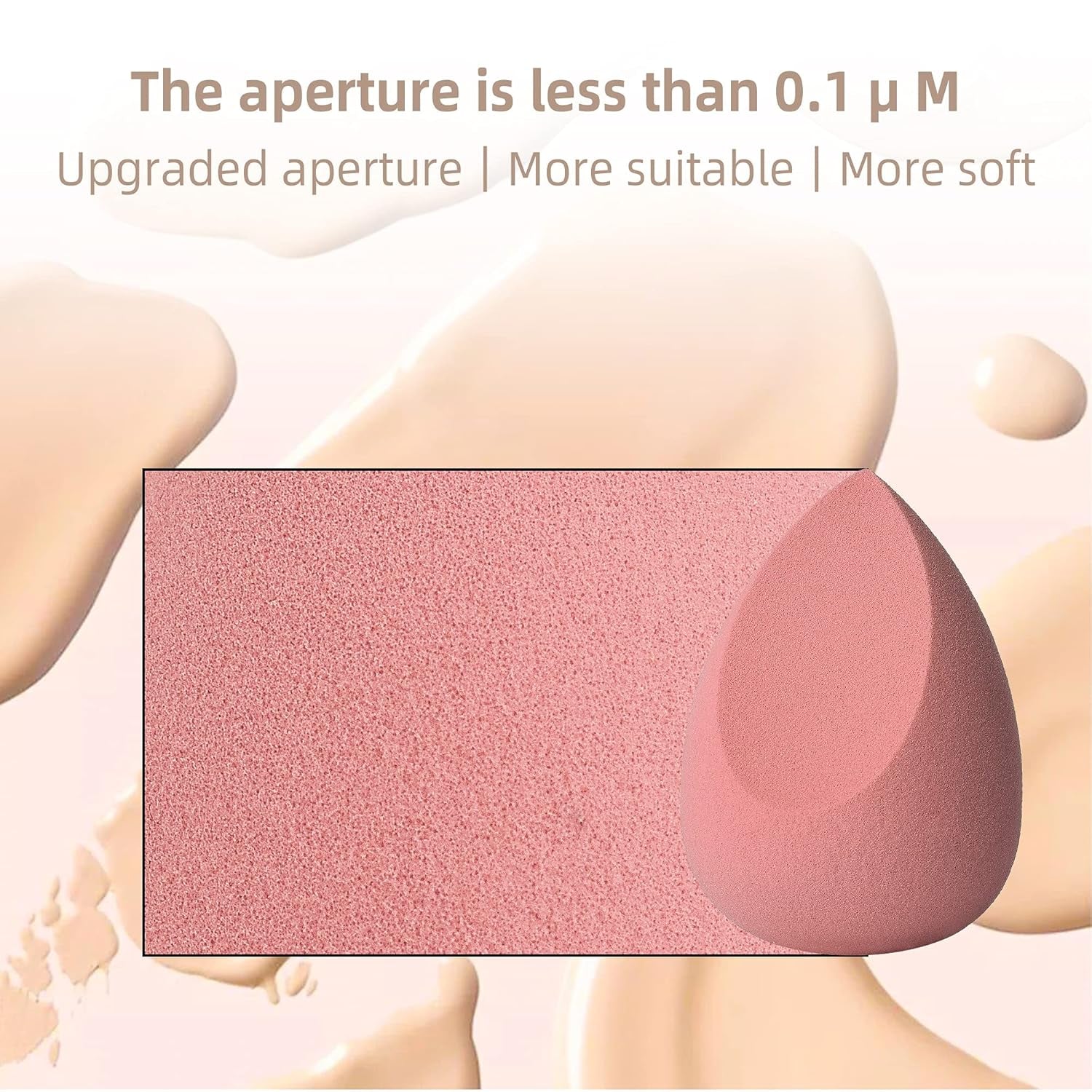 COSTICA Rose Series Makeup Sponge Set - 4 Multi-Colored Blenders for Flawless Liquid Application