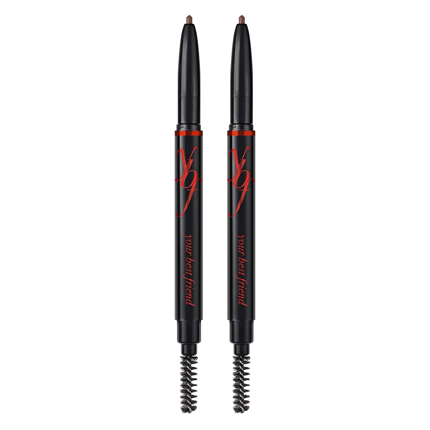 Universal Automatic Eyebrow Pencil with Spoolie Brush - Versatile Eyebrow Shaper and Filler for All Hair Colors and Skin Tones - Taupe - 2 Pack