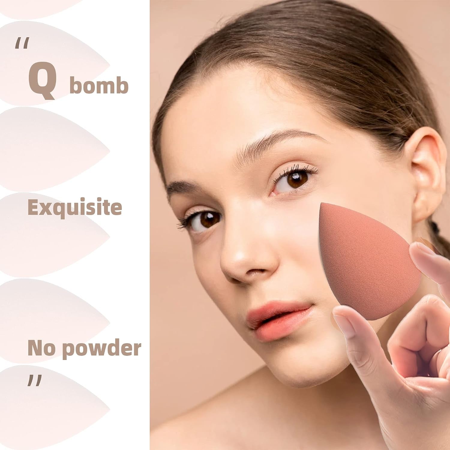 COSTICA Rose Series Makeup Sponge Set - 4 Multi-Colored Blenders for Flawless Liquid Application